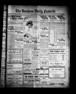 The Bonham Daily Favorite (Bonham, Tex.), Vol. 24, No. 177, Ed. 1 Wednesday, February 1, 1922