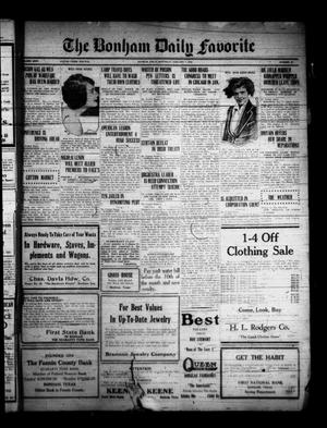 The Bonham Daily Favorite (Bonham, Tex.), Vol. 24, No. 157, Ed. 1 Saturday, January 7, 1922