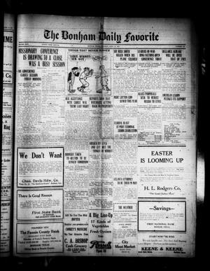 The Bonham Daily Favorite (Bonham, Tex.), Vol. 24, No. 238, Ed. 1 Thursday, April 13, 1922