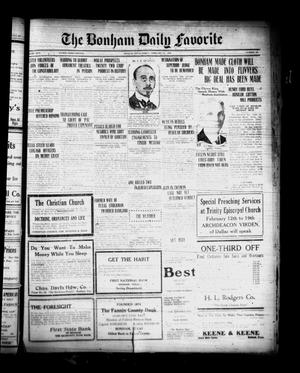 The Bonham Daily Favorite (Bonham, Tex.), Vol. 24, No. 185, Ed. 1 Friday, February 10, 1922