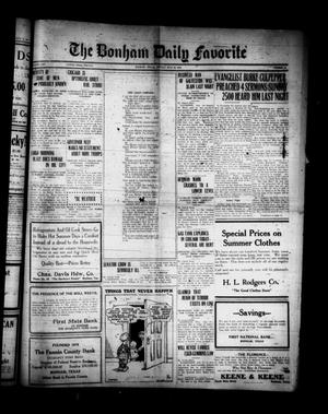 Primary view of object titled 'The Bonham Daily Favorite (Bonham, Tex.), Vol. 25, No. 19, Ed. 1 Monday, July 31, 1922'.
