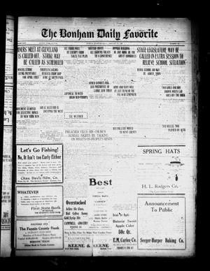 The Bonham Daily Favorite (Bonham, Tex.), Vol. 24, No. 196, Ed. 1 Thursday, February 23, 1922