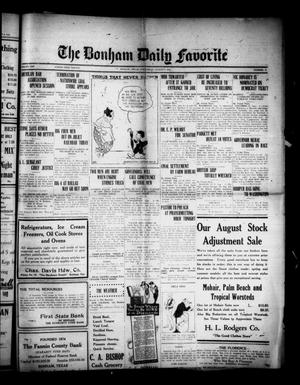 The Bonham Daily Favorite (Bonham, Tex.), Vol. 25, No. 27, Ed. 1 Wednesday, August 9, 1922
