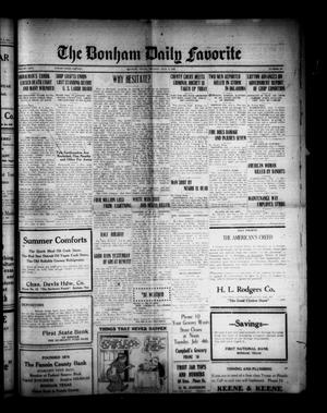 Primary view of object titled 'The Bonham Daily Favorite (Bonham, Tex.), Vol. 24, No. 307, Ed. 1 Monday, July 3, 1922'.