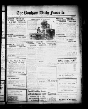 The Bonham Daily Favorite (Bonham, Tex.), Vol. 24, No. 186, Ed. 1 Saturday, February 11, 1922