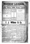 Thumbnail image of item number 1 in: 'Banner-Leader. (Ballinger, Tex.), Vol. 20, No. 38, Ed. 1 Saturday, June 28, 1902'.