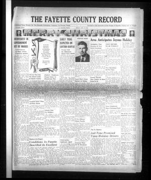 Primary view of object titled 'The Fayette County Record (La Grange, Tex.), Vol. 27, No. 16, Ed. 1 Friday, December 23, 1949'.