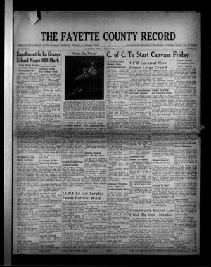 The Fayette County Record (La Grange, Tex.), Vol. 25, No. 93, Ed. 1 Friday, September 19, 1947