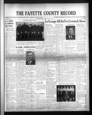 Primary view of object titled 'The Fayette County Record (La Grange, Tex.), Vol. 27, No. 37, Ed. 1 Tuesday, March 8, 1949'.