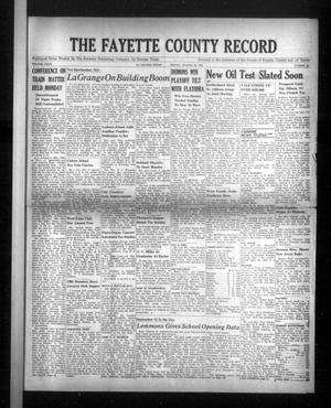 The Fayette County Record (La Grange, Tex.), Vol. 27, No. 86, Ed. 1 Friday, August 26, 1949