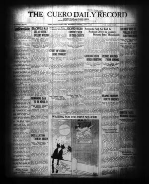 Primary view of object titled 'The Cuero Daily Record (Cuero, Tex.), Vol. 70, No. 79, Ed. 1 Wednesday, April 3, 1929'.