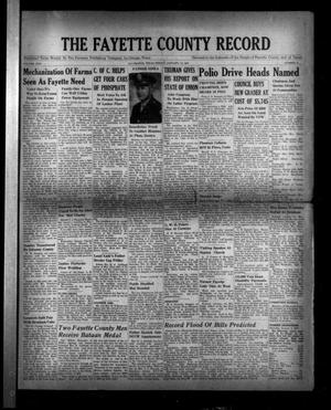 The Fayette County Record (La Grange, Tex.), Vol. 25, No. 21, Ed. 1 Friday, January 10, 1947