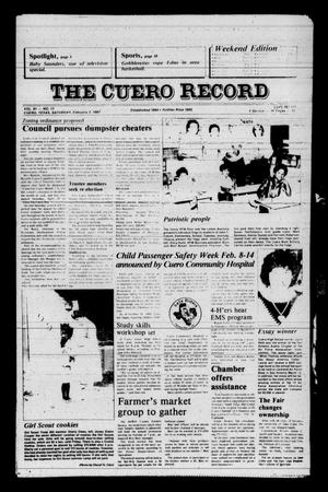 Primary view of object titled 'The Cuero Record (Cuero, Tex.), Vol. 91, No. 11, Ed. 1 Saturday, February 7, 1987'.