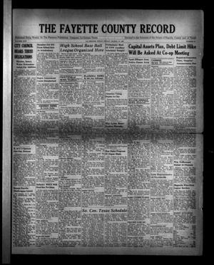 Primary view of object titled 'The Fayette County Record (La Grange, Tex.), Vol. 25, No. 39, Ed. 1 Friday, March 14, 1947'.