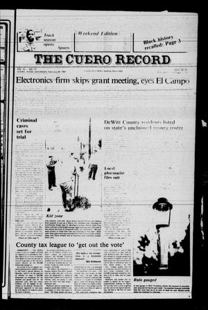 The Cuero Record (Cuero, Tex.), Vol. 91, No. 17, Ed. 1 Saturday, February 28, 1987