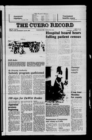 The Cuero Record (Cuero, Tex.), Vol. 91, No. 49, Ed. 1 Wednesday, June 24, 1987