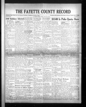 The Fayette County Record (La Grange, Tex.), Vol. 27, No. 24, Ed. 1 Friday, January 21, 1949