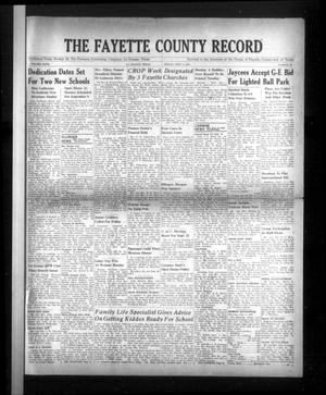 Primary view of object titled 'The Fayette County Record (La Grange, Tex.), Vol. 27, No. 88, Ed. 1 Friday, September 2, 1949'.
