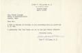 Letter: [Letter from Charles F. Williams to Truett Latimer, April 7, 1953]