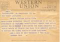 Letter: [Telegram from Carl L. Dean, February 9, 1953]