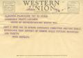 Letter: [Telegram from Rosa Bentley, May 19, 1953]