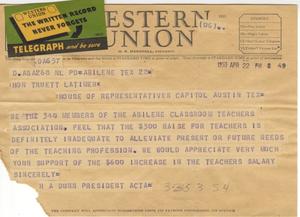 [Telegram from H. A. Dunn, April 22, 1953]