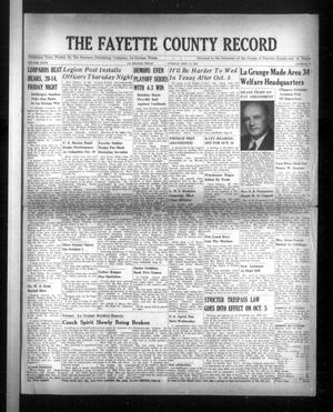 The Fayette County Record (La Grange, Tex.), Vol. 27, No. 95, Ed. 1 Tuesday, September 27, 1949