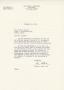 Letter: [Letter from Glenn S. Burk to Truett Latimer, February 19, 1953]