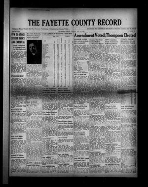 Primary view of object titled 'The Fayette County Record (La Grange, Tex.), Vol. 25, No. 86, Ed. 1 Tuesday, August 26, 1947'.
