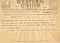 Letter: [Telegram from Ernest and Allen Wright, March 29, 1954]