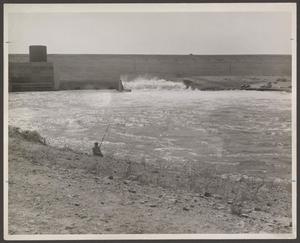 Primary view of object titled '[Northwest View of Denison Dam]'.