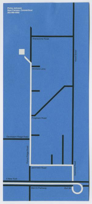 Primary view of object titled '[Map to Johnson Glass House]'.