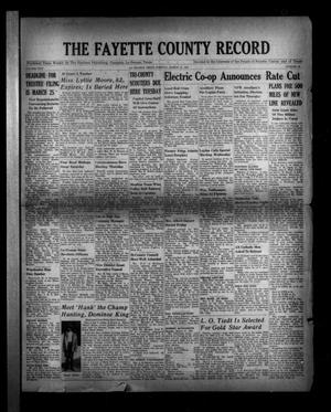 Primary view of object titled 'The Fayette County Record (La Grange, Tex.), Vol. 25, No. 40, Ed. 1 Tuesday, March 18, 1947'.