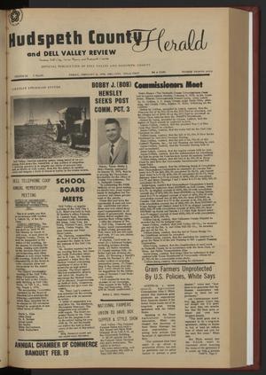 Hudspeth County Herald and Dell Valley Review (Dell City, Tex.), Vol. 20, No. 24, Ed. 1 Friday, February 13, 1976