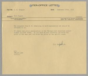 Primary view of object titled '[Letter from Isaac Herbert Kempner Jr. to Isaac Herbert Kempner, September 24, 1953]'.