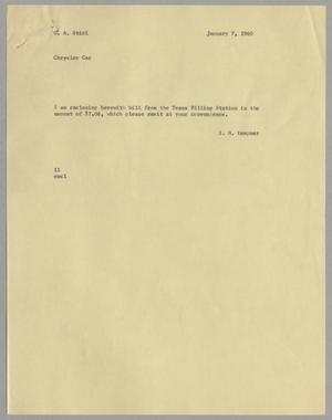[Letter from Isaac Herbert Kempner to Gus A. Stirl, January 7, 1960]