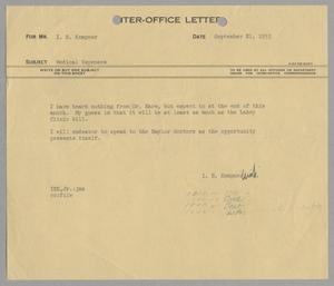 [Letter from Isaac Herbert Kempner Jr. to Isaac Herbert Kempner, September 21, 1953]