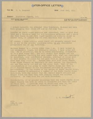 [Letter from Isaac Herbert Kempner Jr., to Isaac Herbert Kempner, June 2, 1953]