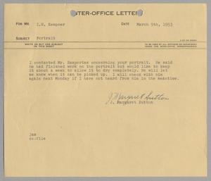 [Letter from J. Margaret Sutton to I. H. Kempner, March 9, 1953]