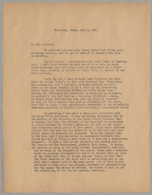 Primary view of object titled '[Letter to Isaac Herbert Kempner Jr., June 9, 1945]'.