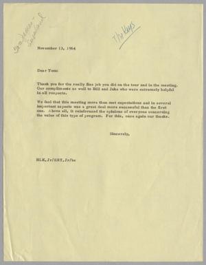 [Letter from Harris L. Kempner, Jr. and Edward Thompson, Jr. to Thomas Leroy James, November 13, 1964]