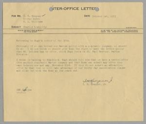[Letter from Isaac Herbert Kempner Jr. to Isaac Herbert Kempner, George Andre, Hugh L. Williams, October 1, 1953]