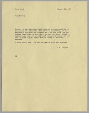 [Letter from Isaac Herbert Kempner to Gus A. Stirl, February 16, 1960]