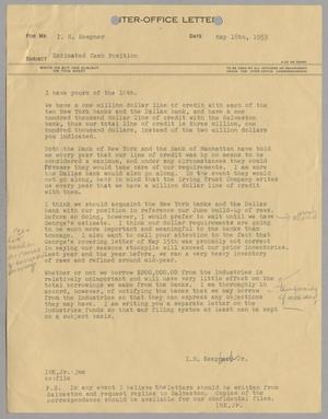 [Letter from Isaac Herbert Kempner Jr., to Isaac Herbert Kempner, May 18, 1953]