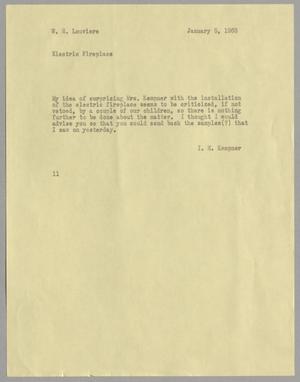 [Letter from Isaac Herbert Kempner to William H. Louviere, January 5, 1963]