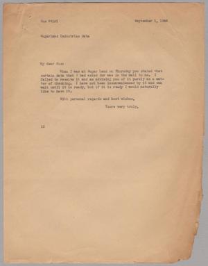 [Letter from I. H. Kempner to G. A. Stirl, September 1, 1944]