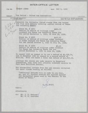 [Letter from Gus A. Stirl to George Andre, May 6, 1960]