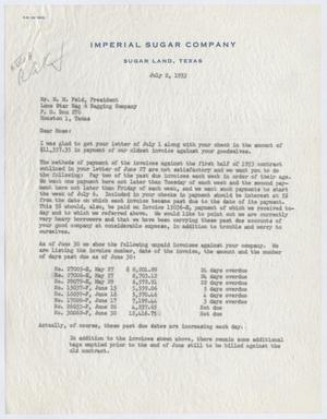[Letter from Issac Herbert Kempner, Jr., to M. M. Feld, July 2, 1953]