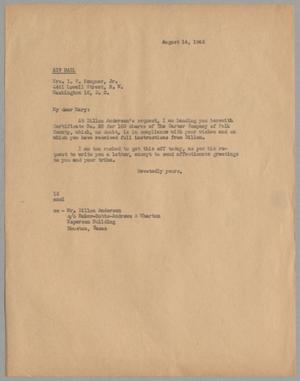 Primary view of object titled '[Letter from Isaac Herbert Kempner to Isaac Herbert Kempner Jr., August 14, 1945]'.
