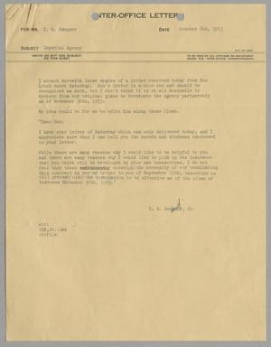 [Letter from Isaac Herbert Kempner Jr. to Isaac Herbert Kempner, October 6, 1953]